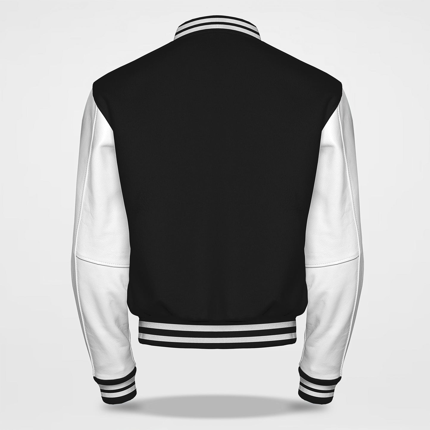 black air varsity jacket back side