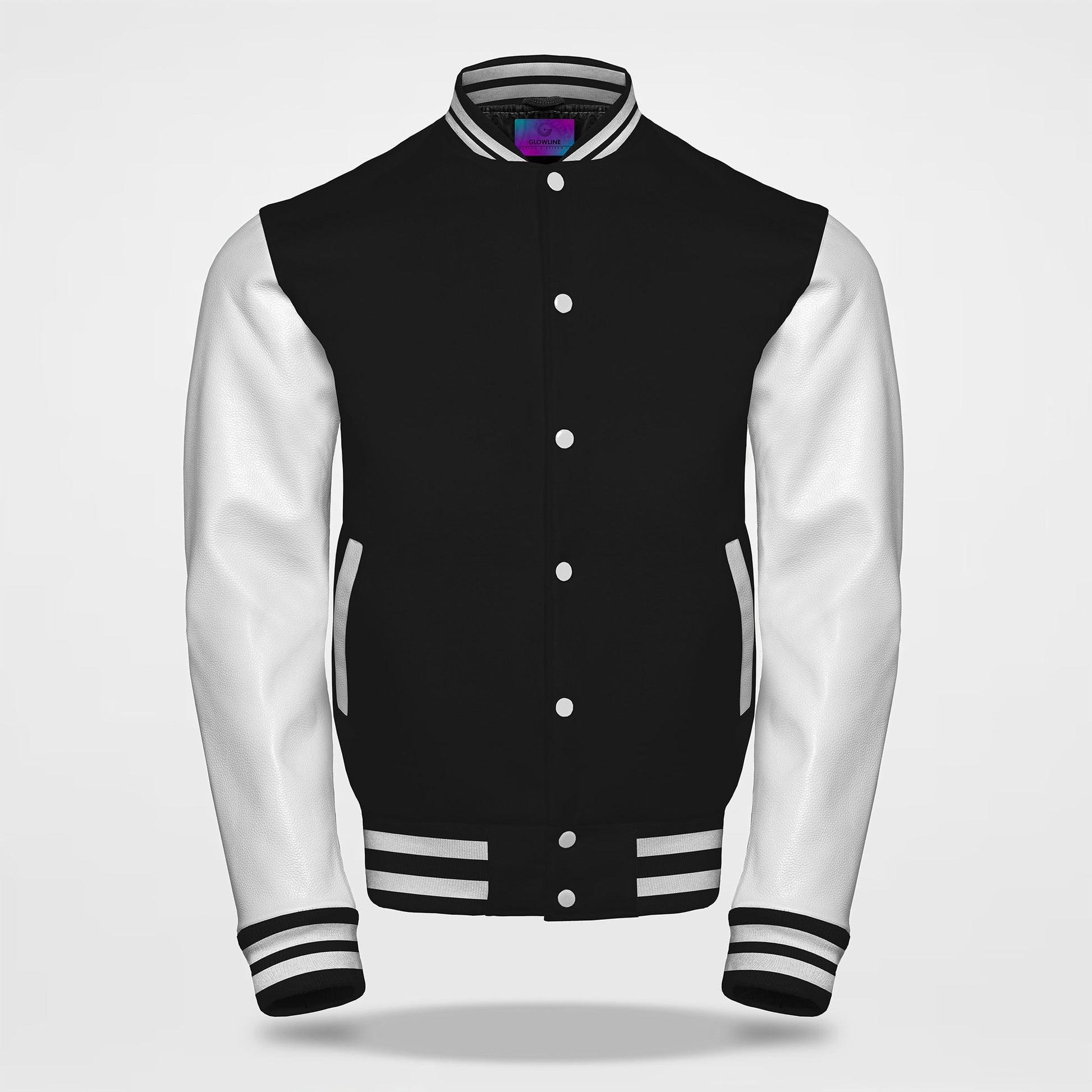 black air varsity jacket front side