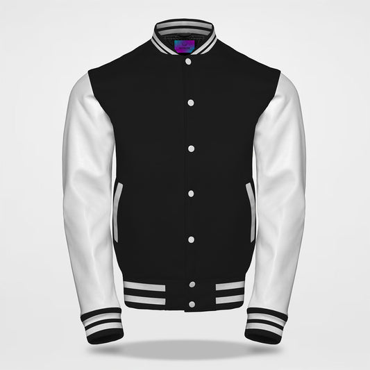 black air varsity jacket front side