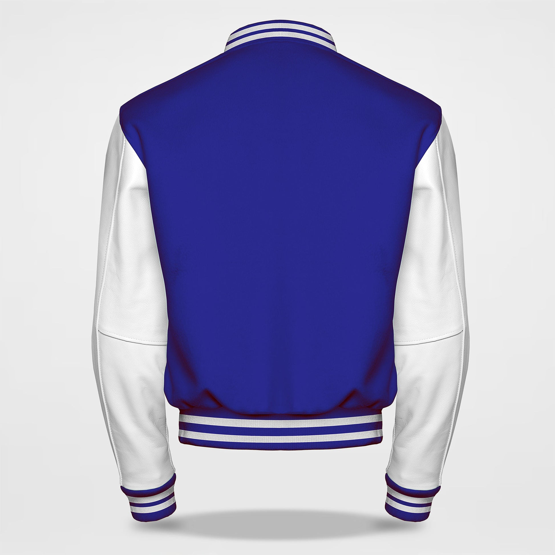 blue and white letterman jackets back side