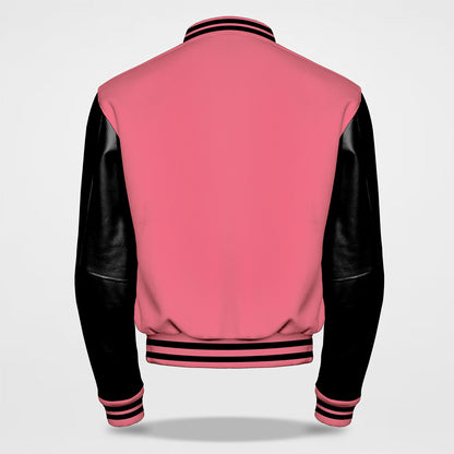 personalized varsity jacket wool body back side