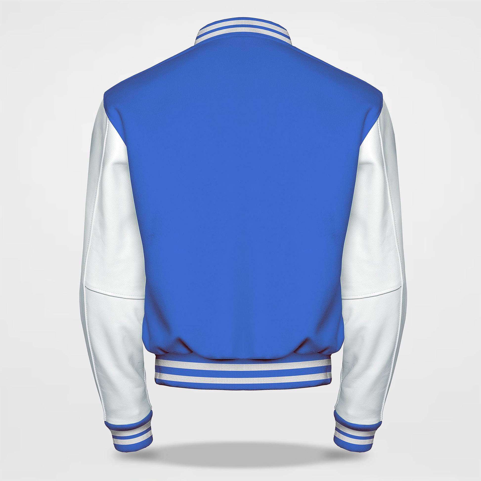 royal blue letterman jackets white sleeves back side