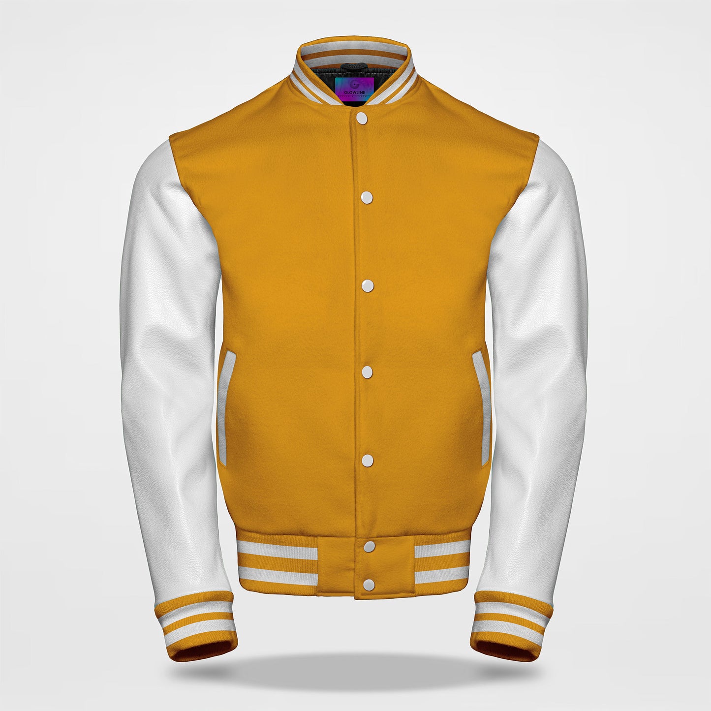 vintage golden bear varsity jacket white arms front side